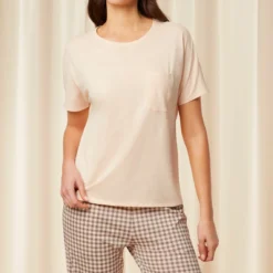 Haut De Pyjama T-shirt Avec Poche Triumph Mix & Match Beige