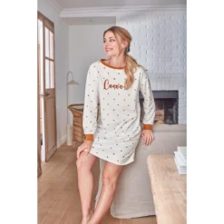 Chemise De Nuit Blanc Cassé