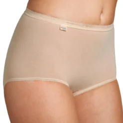Sloggi Basic Lot de 3 Culottes Taille Haute - Beige