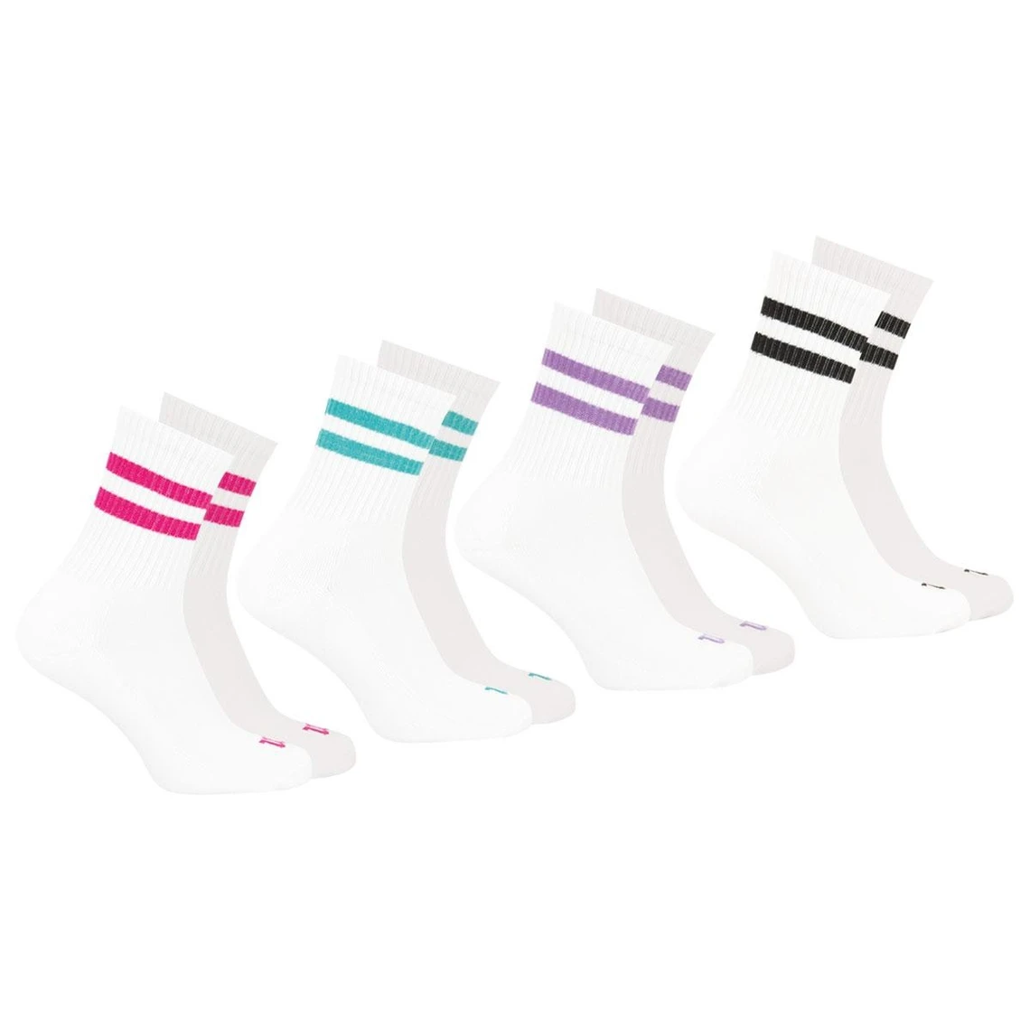 Lot De 4 Paires De Chaussettes Mi-hautes Femme Sport Wilson 3 Lot De 4 Paires De Chaussettes Mi-hautes Femme Sport Wilson