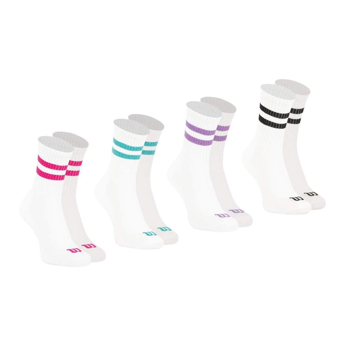 Lot De 4 Paires De Chaussettes Mi-hautes Femme Sport Wilson 4 Lot De 4 Paires De Chaussettes Mi-hautes Femme Sport Wilson – Image 2