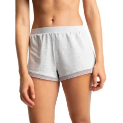 Passionata Mini Short Taille Haute En Coton - Gris