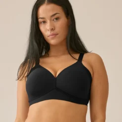 Naturana Soutien Gorge Sans Armatures Minimizer Side Smoother Noir