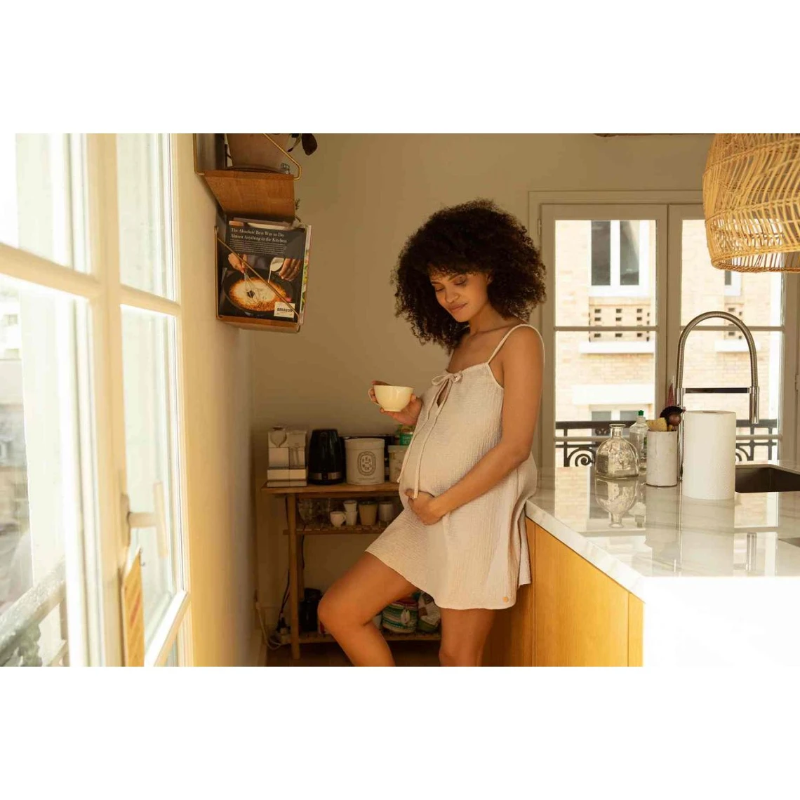 Cache Coeur Nuisette De Grossesse Et D'allaitement - Cache Cœur Lingerie - Beige 10 Cache Coeur Nuisette De Grossesse Et D'allaitement - Cache Cœur Lingerie - Beige – Image 8