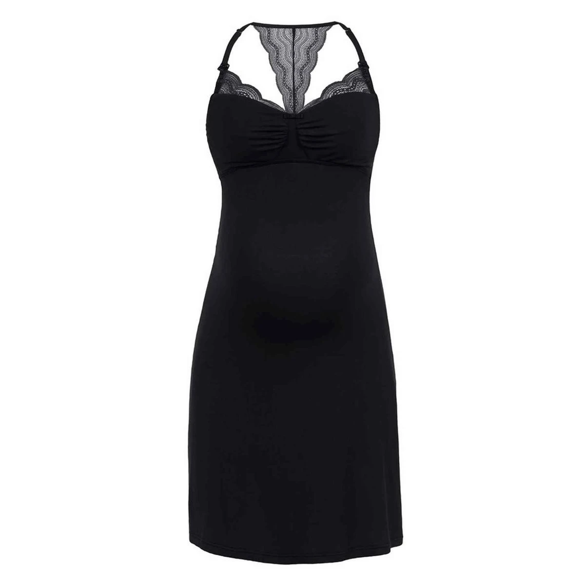 Nuisette De Grossesse Et D'allaitement Noir Cache Coeur Lingerie Serenity 4 Nuisette De Grossesse Et D'allaitement Noir Cache Coeur Lingerie Serenity – Image 2