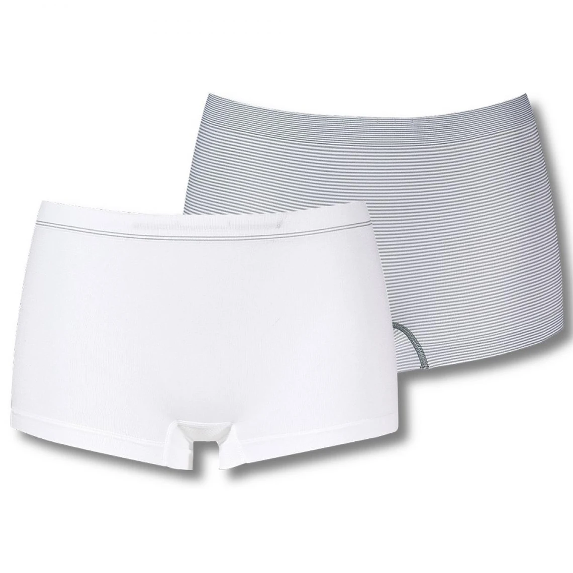 Billet Doux - Lot de 2 Shortys Ultra-Doux Blanc et Gris 4 Billet Doux - Lot de 2 Shortys Ultra-Doux Blanc et Gris – Image 2