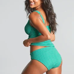 Culotte De Bain Froncée Vert 13 Culotte De Bain Froncée Vert -FITANCY Boutique panache maillot gather culotte swimwear gingham 3645955 2 6793b78b58f6d 1140x1140