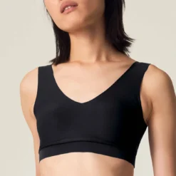 Brassière Paddée Sans Armatures Vneck Chantelle SOFT STRETCH Noire