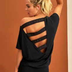 Jeanne Tee Shirt Noir En Modal