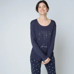 Pyjama Deux Pièces, Pantalon Imprimé