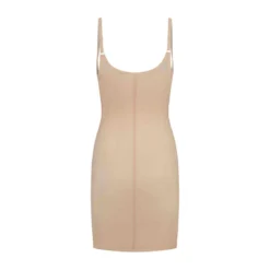 Robe Buste Ouvert Gainante Beige Bye Bra Powermesh Shapewear -FITANCY Boutique robe buste ouvert gainante beige 3384860 5 1140x1140