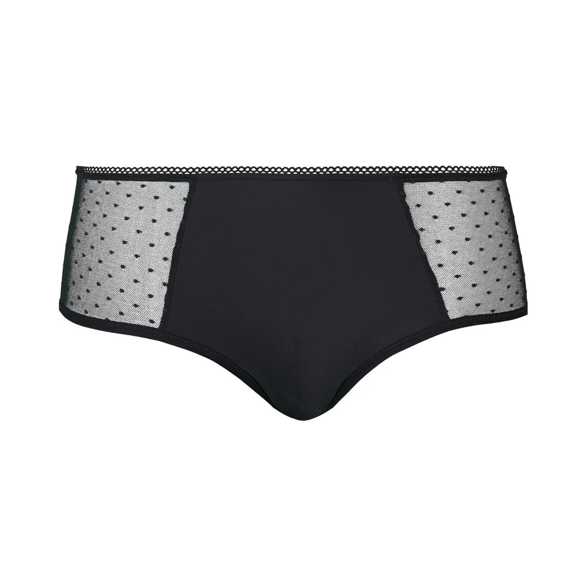 Shorty Menstruel Miss Sans Complexe Rosie - Noir Plumetis Sensuel 4 Shorty Menstruel Miss Sans Complexe Rosie - Noir Plumetis Sensuel – Image 2
