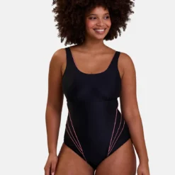 Maillot De Bain Piscine Une Pièce Sans Armatures - Noir