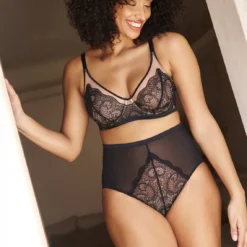 Sans Complexe Culotte Taille Haute Bi Matière - Noir -FITANCY Boutique sans complexe culotte 3500472 2 1140x1140