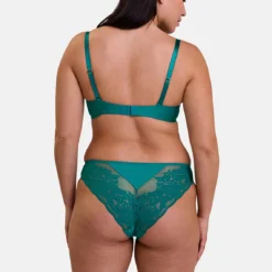 Sans Complexe Romance - Slip en Dentelle Florale et Tulle - Vert -FITANCY Boutique sans complexe slip 3631470 4 676d02cbd2c4f 1140x1140