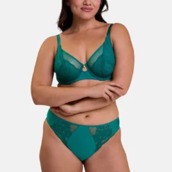 Sans Complexe Romance - Slip en Dentelle Florale et Tulle - Vert -FITANCY Boutique sans complexe slip 3631470 676d02c3c6384 1140x1140