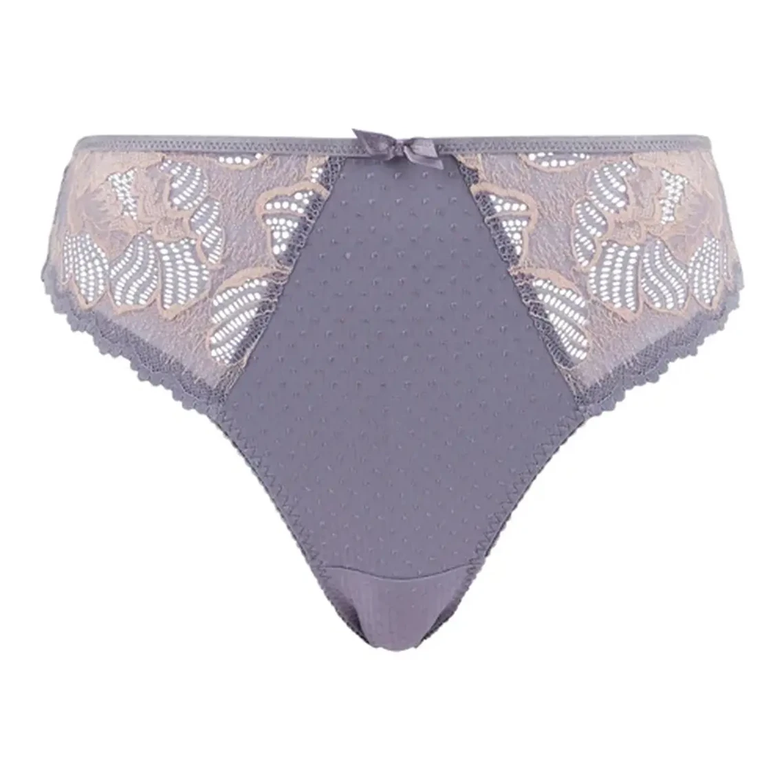 Sans Complexe Slip Capucine - Lingerie Chic Gris et Rose Pâle 5 Sans Complexe Slip Capucine - Lingerie Chic Gris et Rose Pâle – Image 3