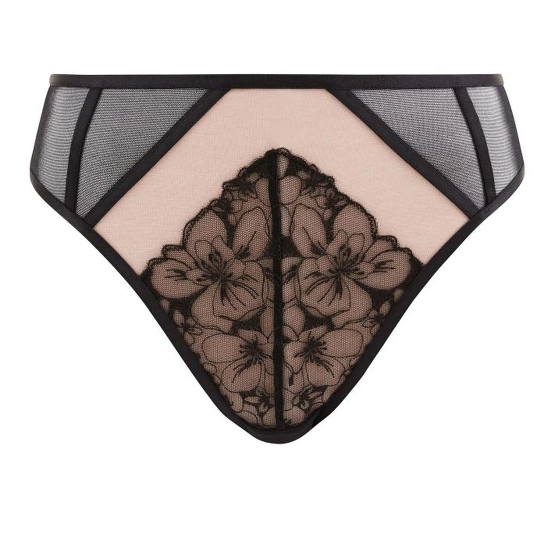 Sans Complexe - Slip Deva Noir en Broderie et Tulle 6 Sans Complexe - Slip Deva Noir en Broderie et Tulle – Image 4