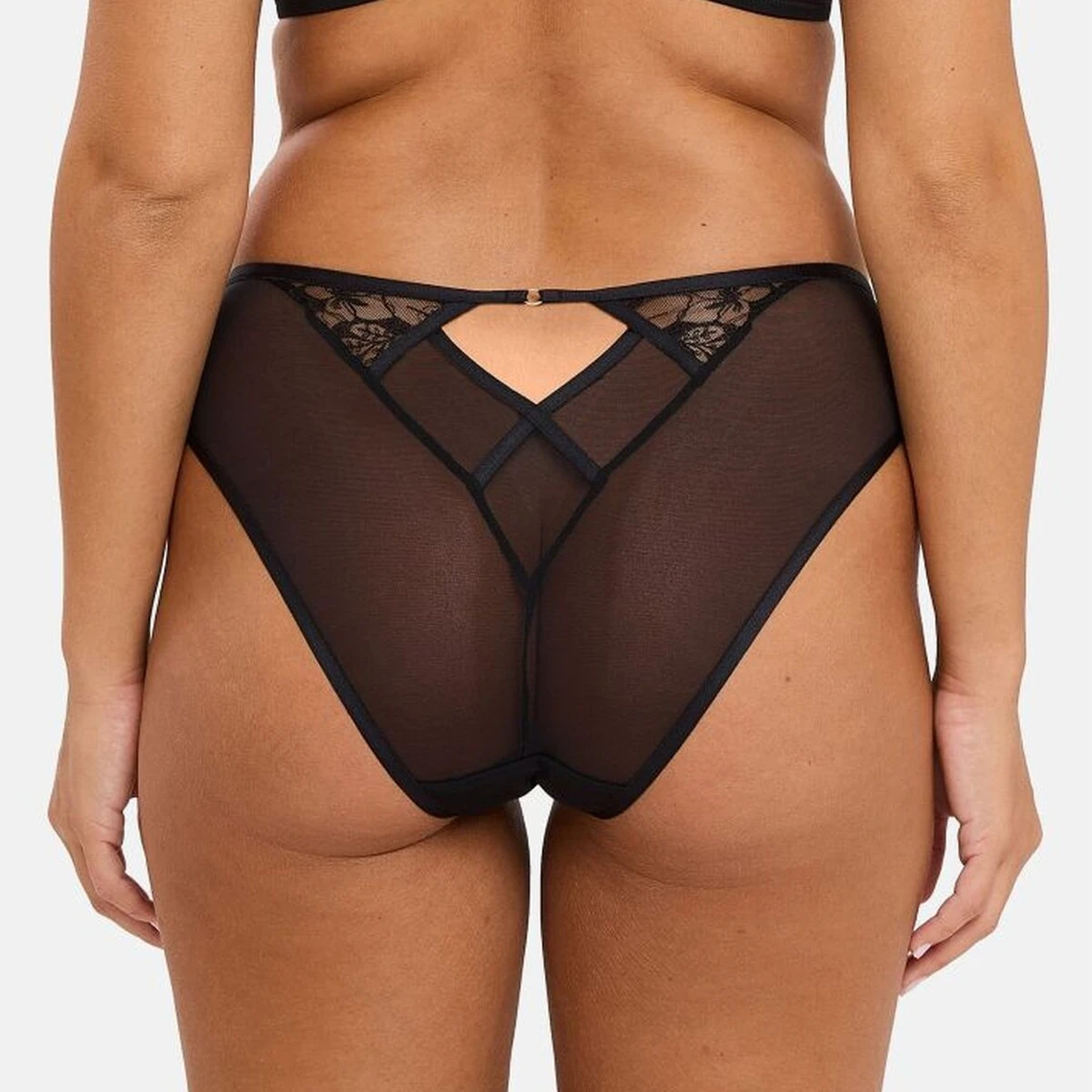 Sans Complexe - Slip Deva Noir en Broderie et Tulle 8 Sans Complexe - Slip Deva Noir en Broderie et Tulle – Image 6