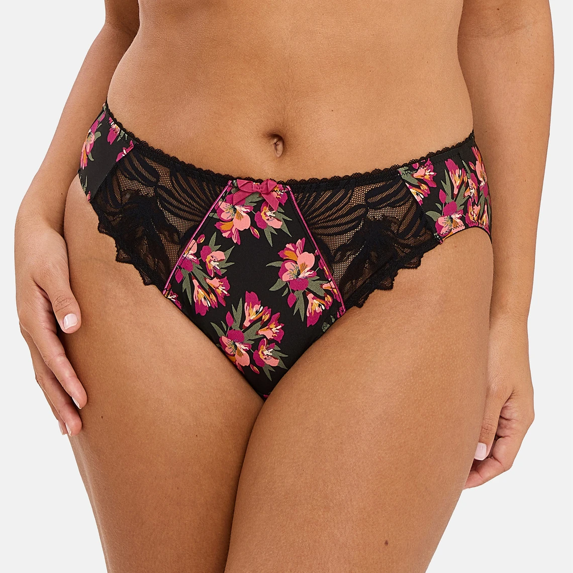 Sans Complexe Slip Oriane Bouquets - Lingerie Noir & Rose 4 Sans Complexe Slip Oriane Bouquets - Lingerie Noir & Rose – Image 2