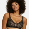 Soutien-gorge Brassiere Dentelle Et Tulle Sans Armatures Noir - Serena -FITANCY Boutique sans complexe soutien gorge brassiere dentelle et tulle sans armatures noir serena 3500470 2 1140x1140