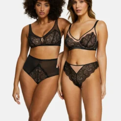 Soutien-gorge Brassiere Dentelle Et Tulle Sans Armatures Noir - Serena -FITANCY Boutique sans complexe soutien gorge brassiere dentelle et tulle sans armatures noir serena 3500470 6 1140x1140