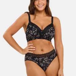 Brassière Sans Armatures Coline Imprimé Feuilles Foncées -FITANCY Boutique sans complexe soutien gorge brassiere sans armatures 3687745 4 6865469e14c2f 1140x1140