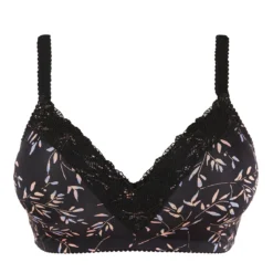 Brassière Sans Armatures Coline Imprimé Feuilles Foncées -FITANCY Boutique sans complexe soutien gorge brassiere sans armatures 3687745 6865469681043 1140x1140