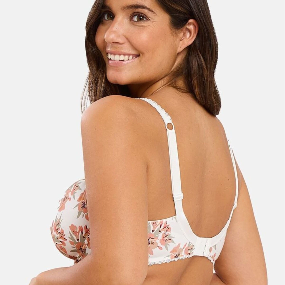 Soutien-gorge Emboîtant Oriane Bouquets Blanc Et Vert 6 Soutien-gorge Emboîtant Oriane Bouquets Blanc Et Vert – Image 4