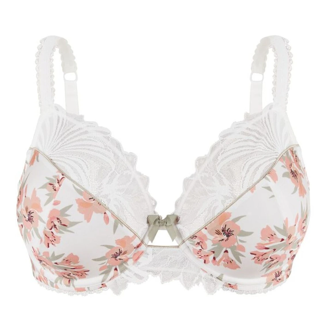 Soutien-gorge Emboîtant Oriane Bouquets Blanc Et Vert 5 Soutien-gorge Emboîtant Oriane Bouquets Blanc Et Vert – Image 3