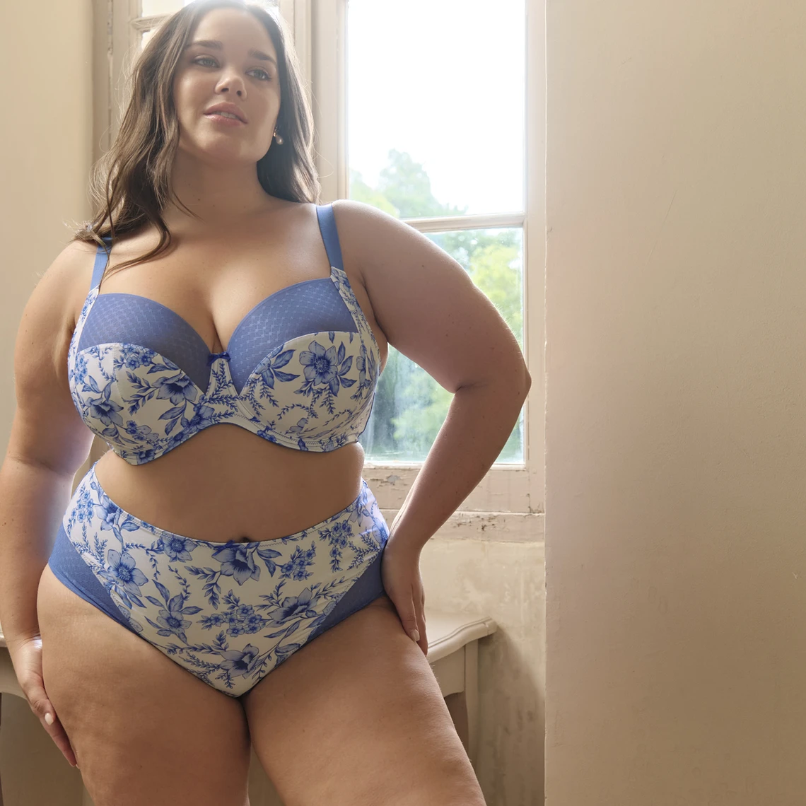 Soutien-gorge Emboîtant Bleu Floral 4 Soutien-gorge Emboîtant Bleu Floral – Image 2