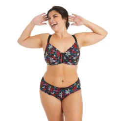 Shorty Pomm Poire Eva - Dentelle Florale Noir & Turquoise -FITANCY Boutique shorty noirturquoise eva 3576070 7359940 40 1140x1140