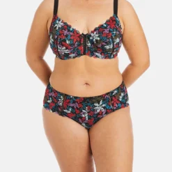 Shorty Pomm Poire Eva - Dentelle Florale Noir & Turquoise -FITANCY Boutique shorty noirturquoise eva 3576070 7359944 44 1140x1140