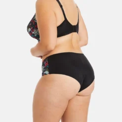 Shorty Pomm Poire Eva - Dentelle Florale Noir & Turquoise -FITANCY Boutique shorty noirturquoise eva 3576070 7359946 46 1140x1140