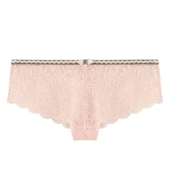 Shorty Pomm'Poire Météorite en Dentelle Effet Feuillage - Poudre/Kaki -FITANCY Boutique shorty poudrekaki meteorite pommpoire rose 1180977 2 1140x1140