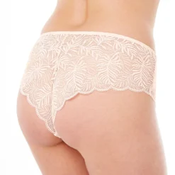 Shorty Pomm'Poire Météorite en Dentelle Effet Feuillage - Poudre/Kaki -FITANCY Boutique shorty poudrekaki meteorite pommpoire rose 1180977 3 1140x1140