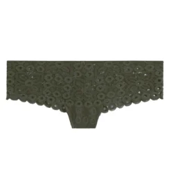 Camille Cerf x Pomm'Poire - Shorty Tanga Intrépide en Dentelle - Vert Kaki -FITANCY Boutique shorty tanga kaki intrepide vert 1223113 4 1140x1140