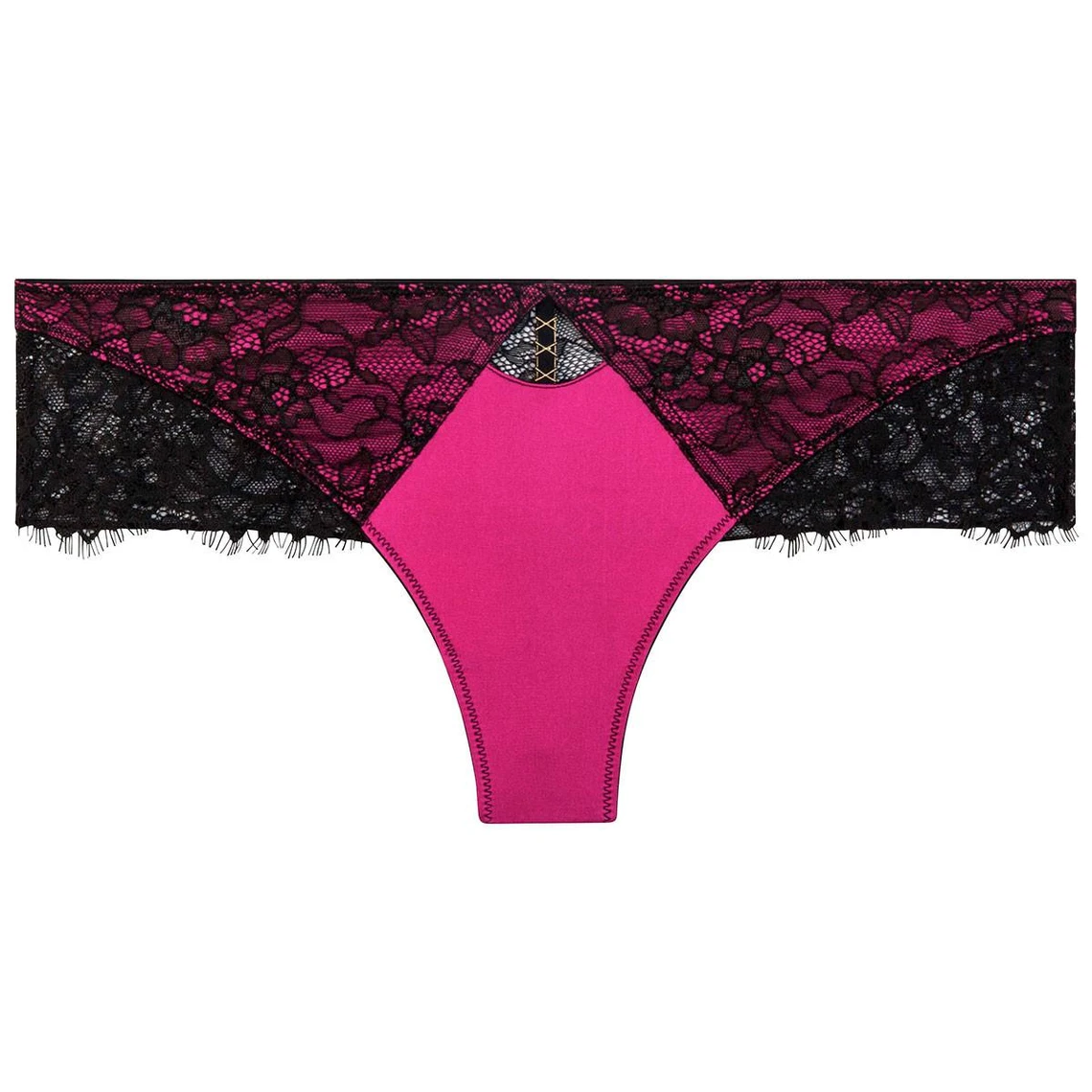 Pomm Poire Shorty Tanga Noir et Fuchsia - Lingerie Dragon 6 Pomm Poire Shorty Tanga Noir et Fuchsia - Lingerie Dragon – Image 4