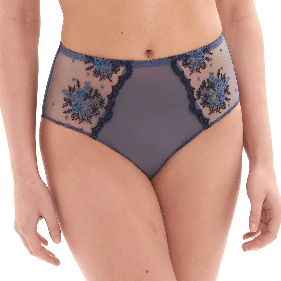 Simone Perele Culotte Taille Haute Bleu Cendre 4 Simone Perele Culotte Taille Haute Bleu Cendre – Image 2