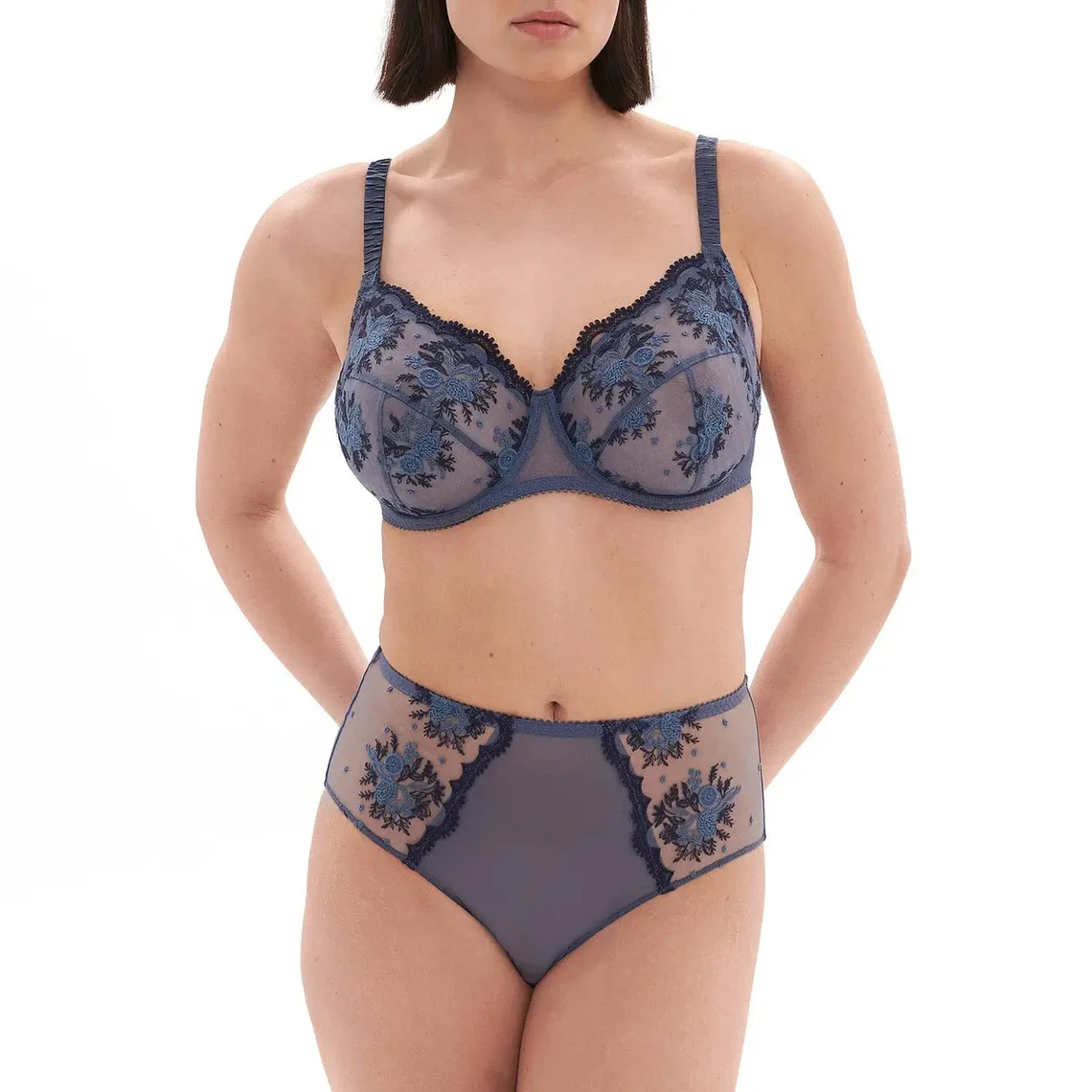 Simone Perele Culotte Taille Haute Bleu Cendre 8 Simone Perele Culotte Taille Haute Bleu Cendre – Image 6