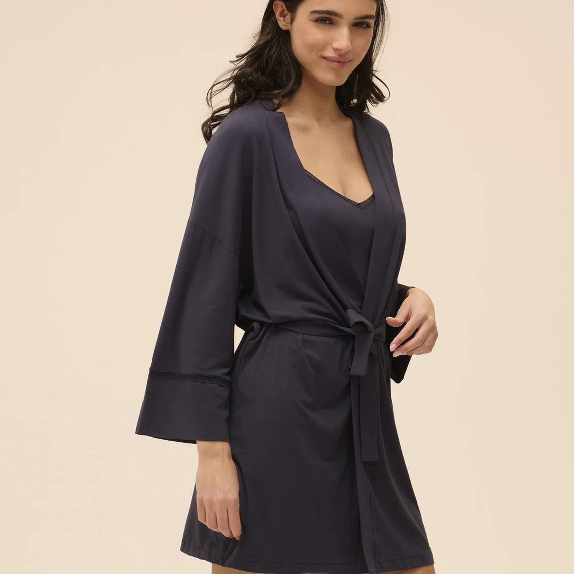 Simone Perele Kimono - Bleu 4 Simone Perele Kimono - Bleu – Image 2