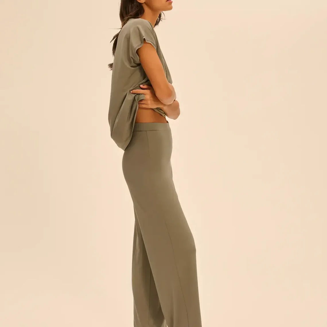 Simone Perele Pantalon Pyjama Vert Argile 6 Simone Perele Pantalon Pyjama Vert Argile – Image 4