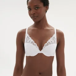 Simone Perele Soutien-gorge Push-up Décolleté Plongeant - Blanc -FITANCY Boutique simone perele push up triangle 3665451 67ae28e119eaf 1140x1140