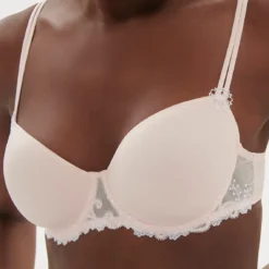 Simone Perele Soutien-gorge Décolleté Carré En Spacer 3D - Poudre