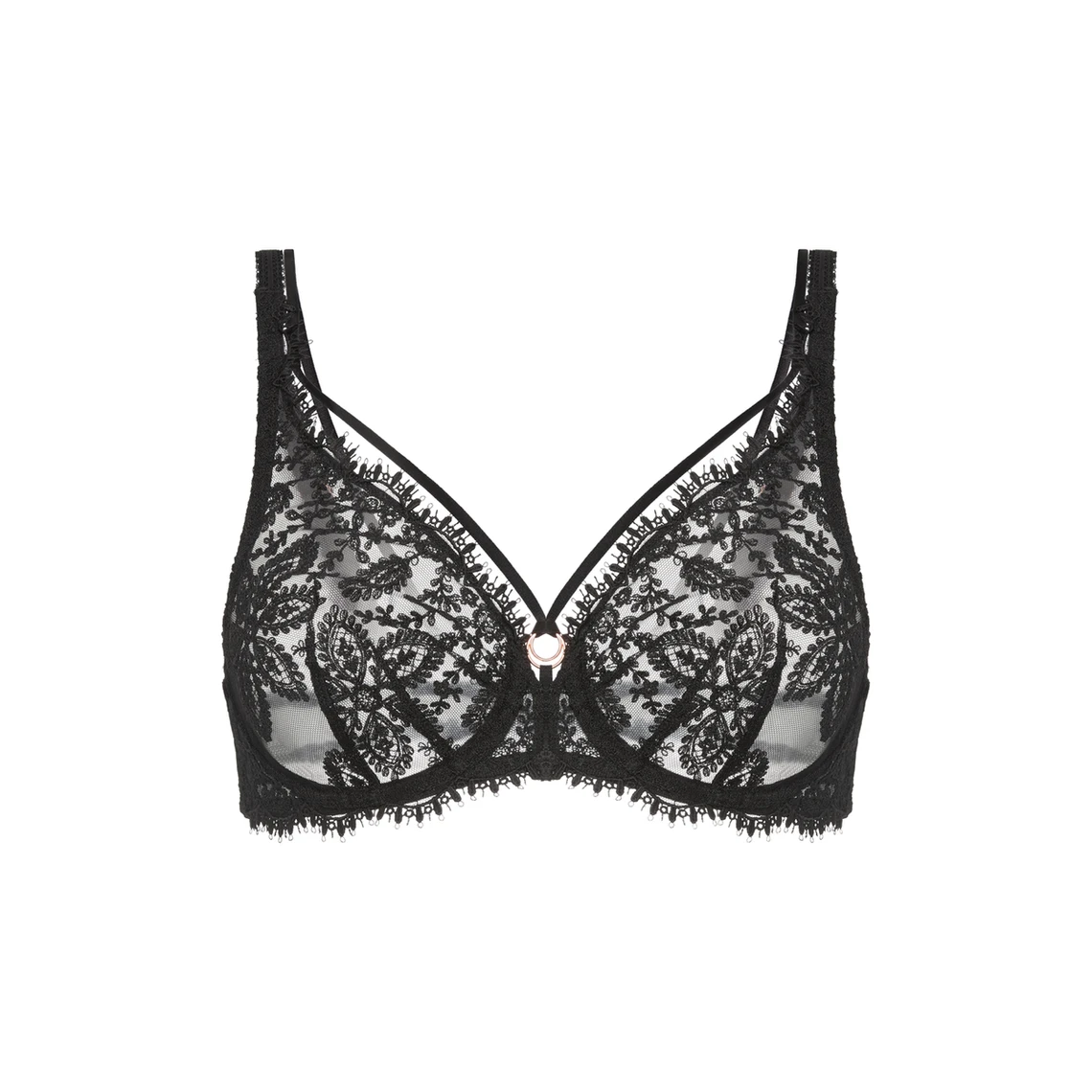 Simone Perele Soutien-gorge Plongeant à Armatures - Broderie Noir 8 Simone Perele Soutien-gorge Plongeant à Armatures - Broderie Noir – Image 6