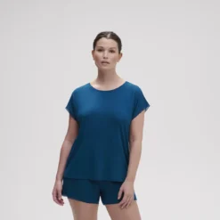 Simone Perele Top Manches Courtes - Bleu -FITANCY Boutique simone perele top manches courtes bleu 3665391 3 67b4c7ac13c84 1140x1140