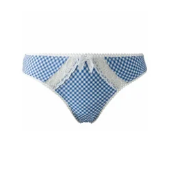 Brigitte Bardot Badinage Blue Slip with Vichy Print and Embroidery -FITANCY Boutique slip badinage 3470840 6840824 24 1140x1140