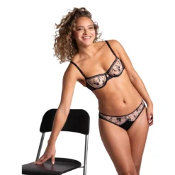 Passionata Culotte Brodée En Tulle - Beige Dore/noir -FITANCY Boutique slip suzy beige 3681029 7992977 77 1140x1140