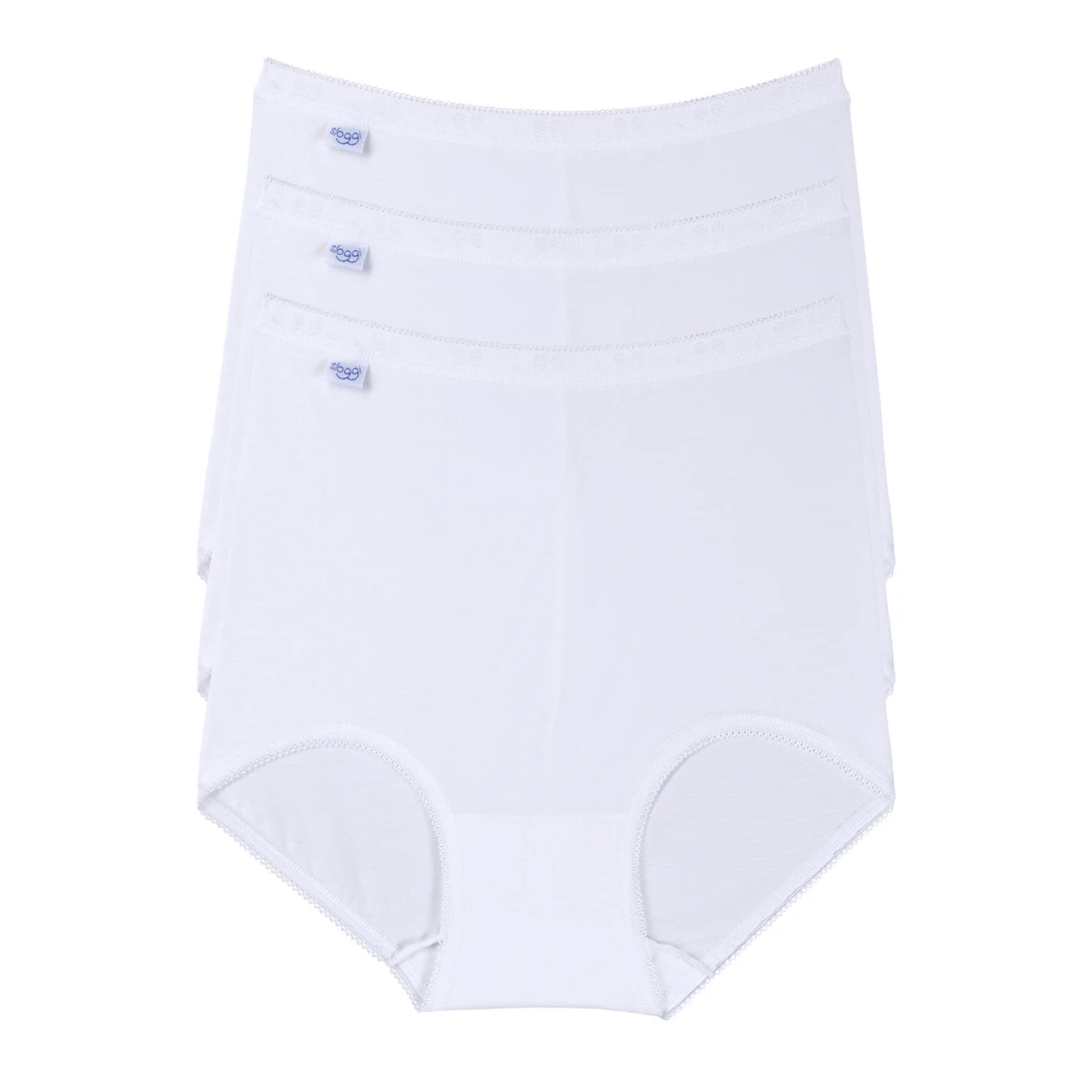 Lot de 3 Culottes Tailles Hautes Sloggi Basic - Confort Coton Blanc 8 Lot de 3 Culottes Tailles Hautes Sloggi Basic - Confort Coton Blanc – Image 6