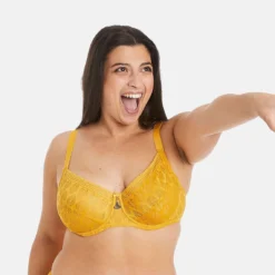 Soutien-gorge à Armatures Grand Maintien Jaune Ruche -FITANCY Boutique soutien gorge a armatures grand maintien jaune ruche 3576132 5 1140x1140